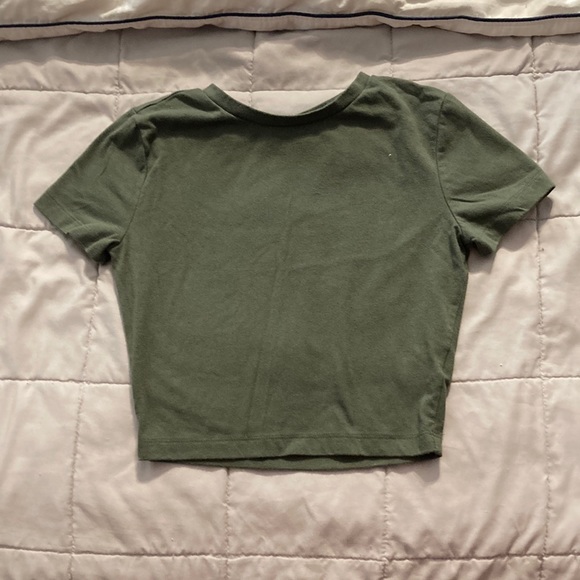 Dark green crop top for girls - Picture 1 of 1